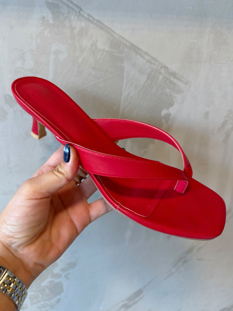 Red Kitten Heels