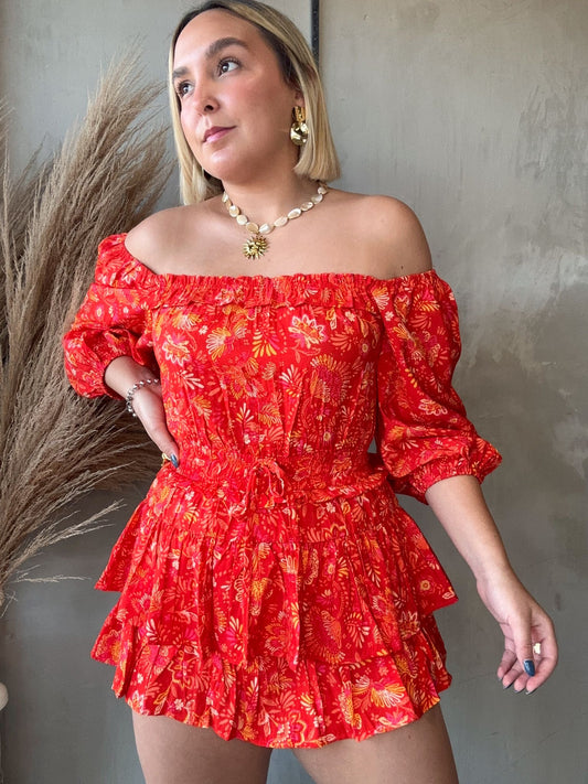FINAL SALE - Orange Romper
