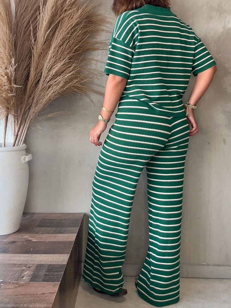 Susana Green Striped Set