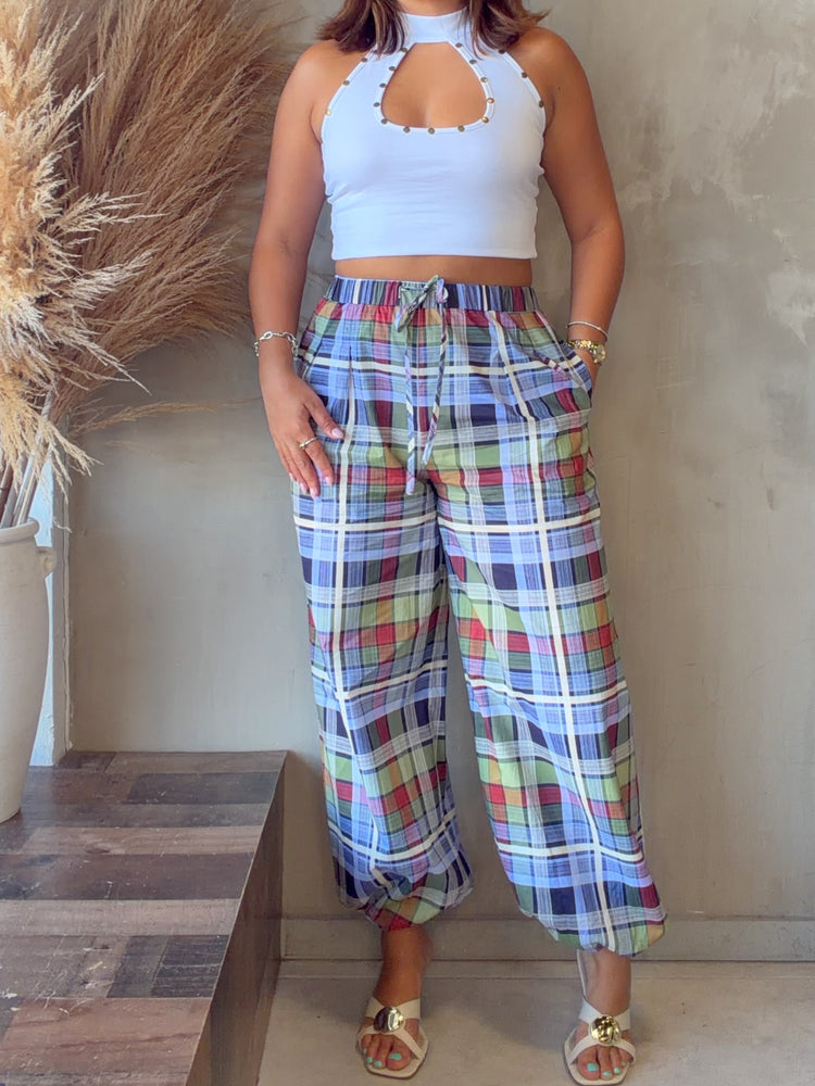 Ellie Plaid Balloon Pant