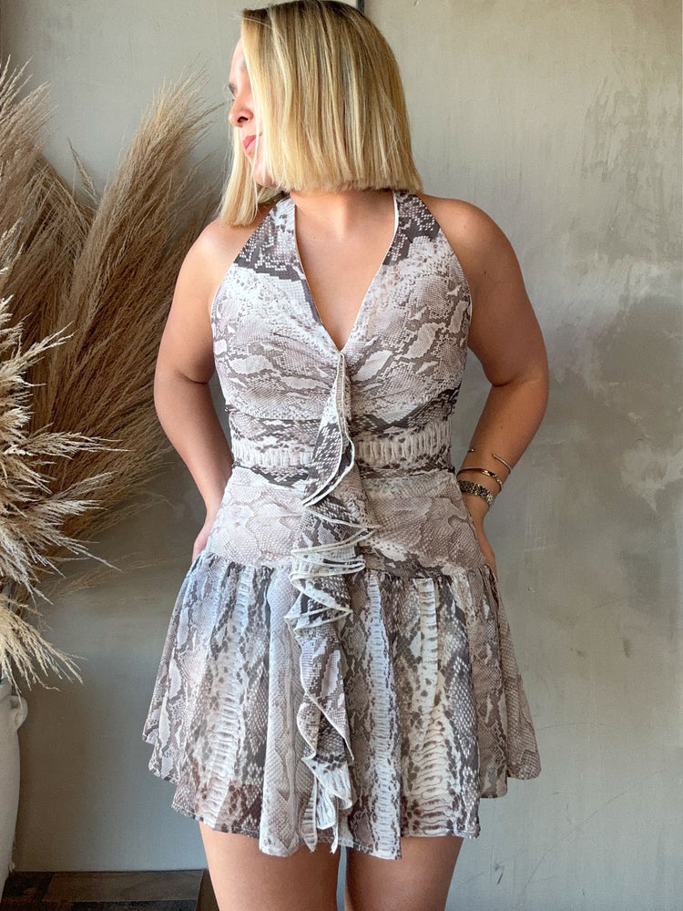FINAL SALE - Agnes Snake Print Dress