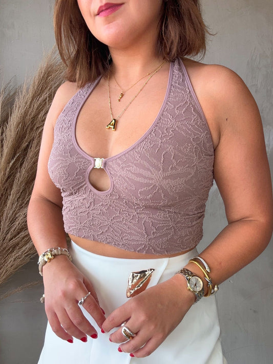 Jonah Mauve Detailed Top