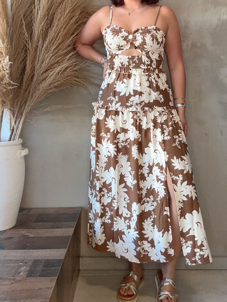 Judith Floral Slit Dress