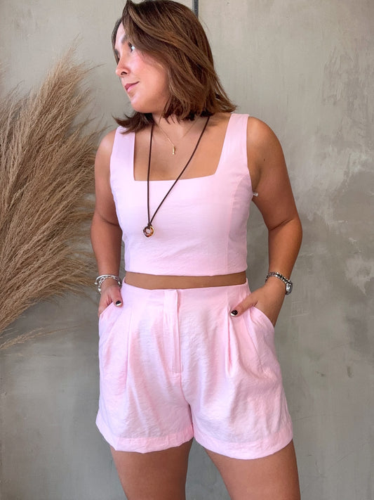 Lucero Pink Top & Shorts Set