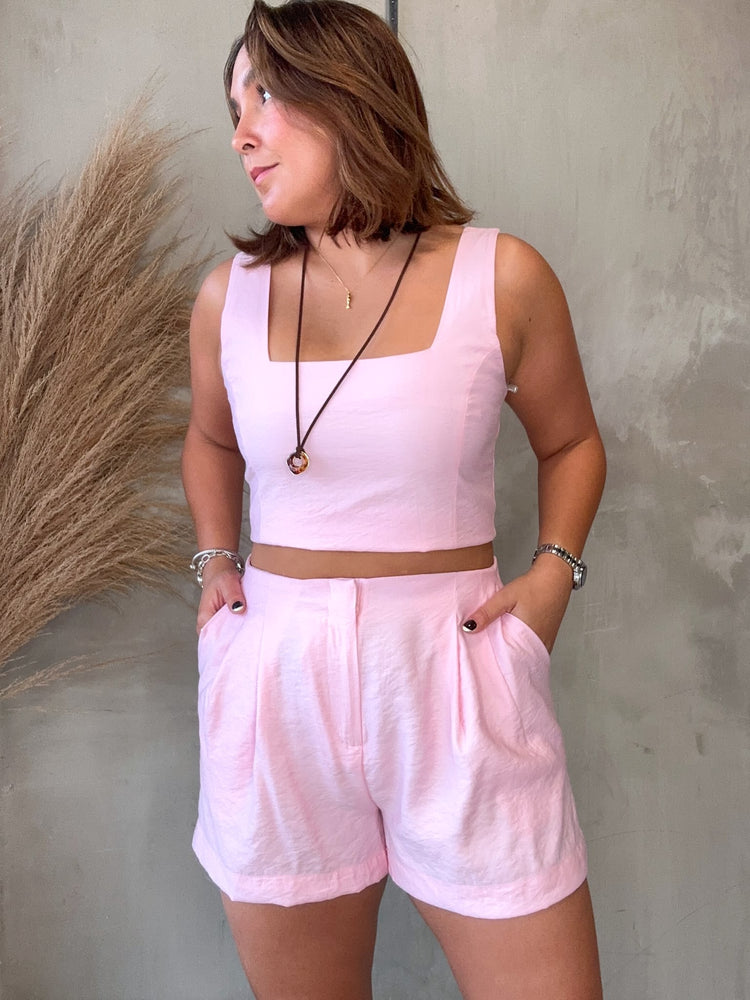 Lucero Pink Top & Shorts Set