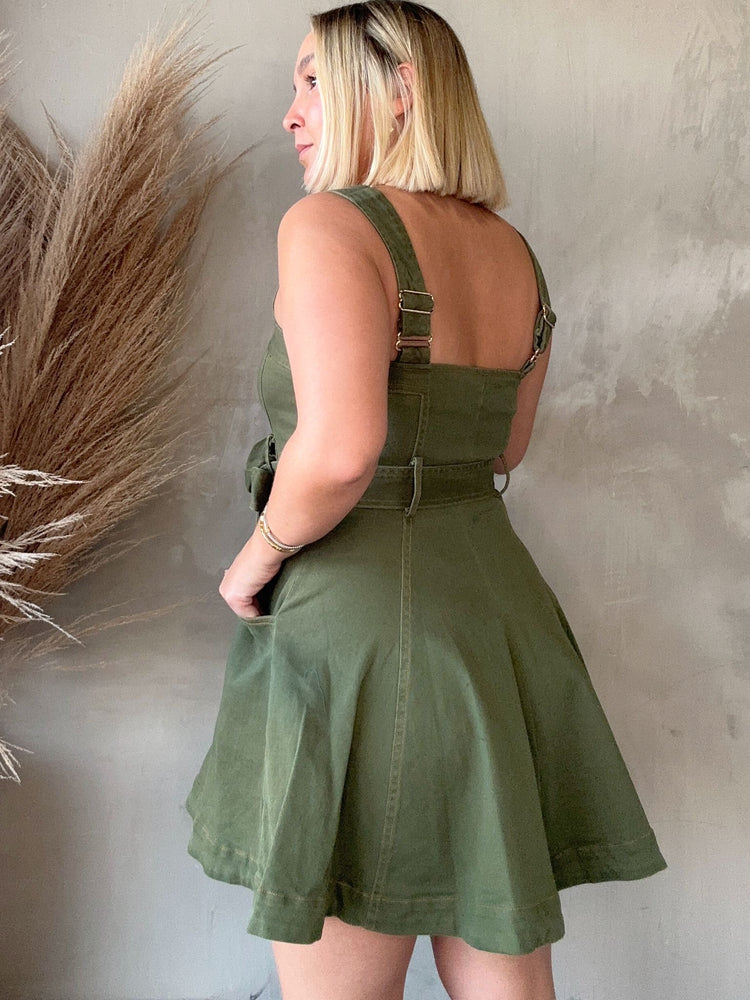FINAL SALE - Dianne Olive Denim Dress