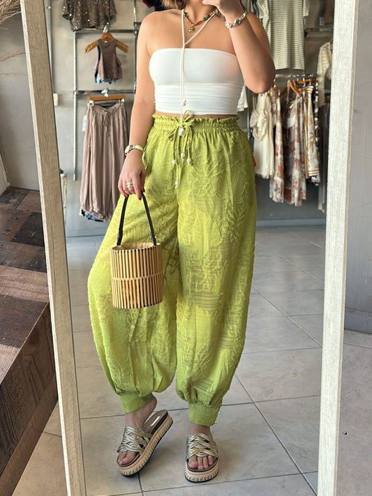 Luca Lime Balloon Pants