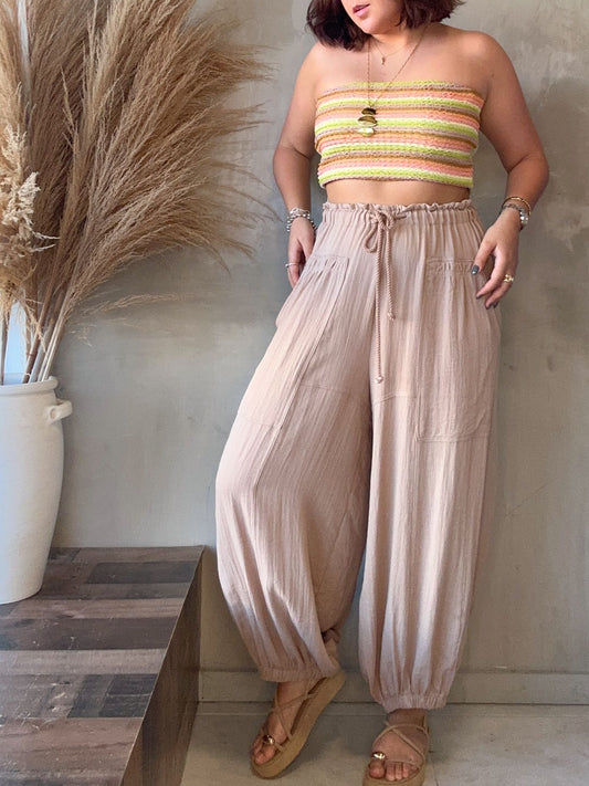 Liberty Beige Relaxed Pants