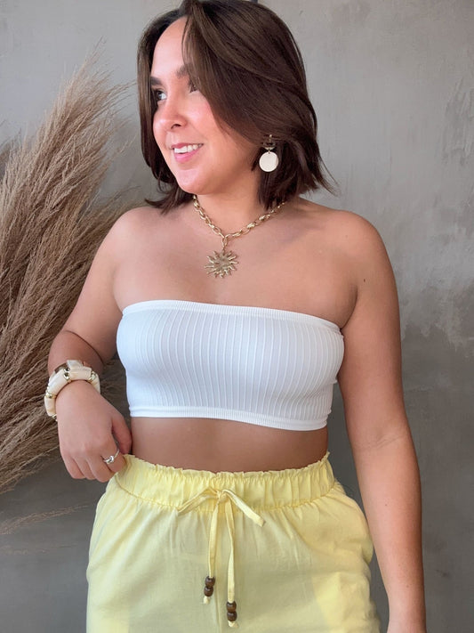 Kathia White Tube Top