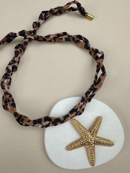 Starfish & Leopard Necklace