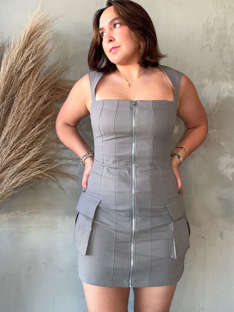 Roxanne Cargo Zipper Dress