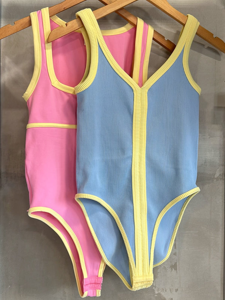 Mila Pink Contrast Bodysuit
