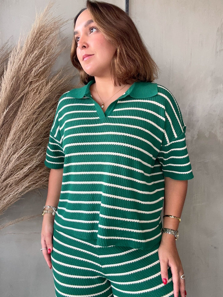 Susana Green Striped Set