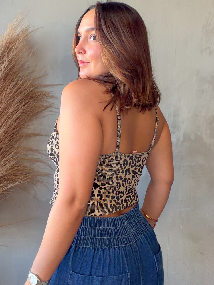 Vivian Leopard Crop Top
