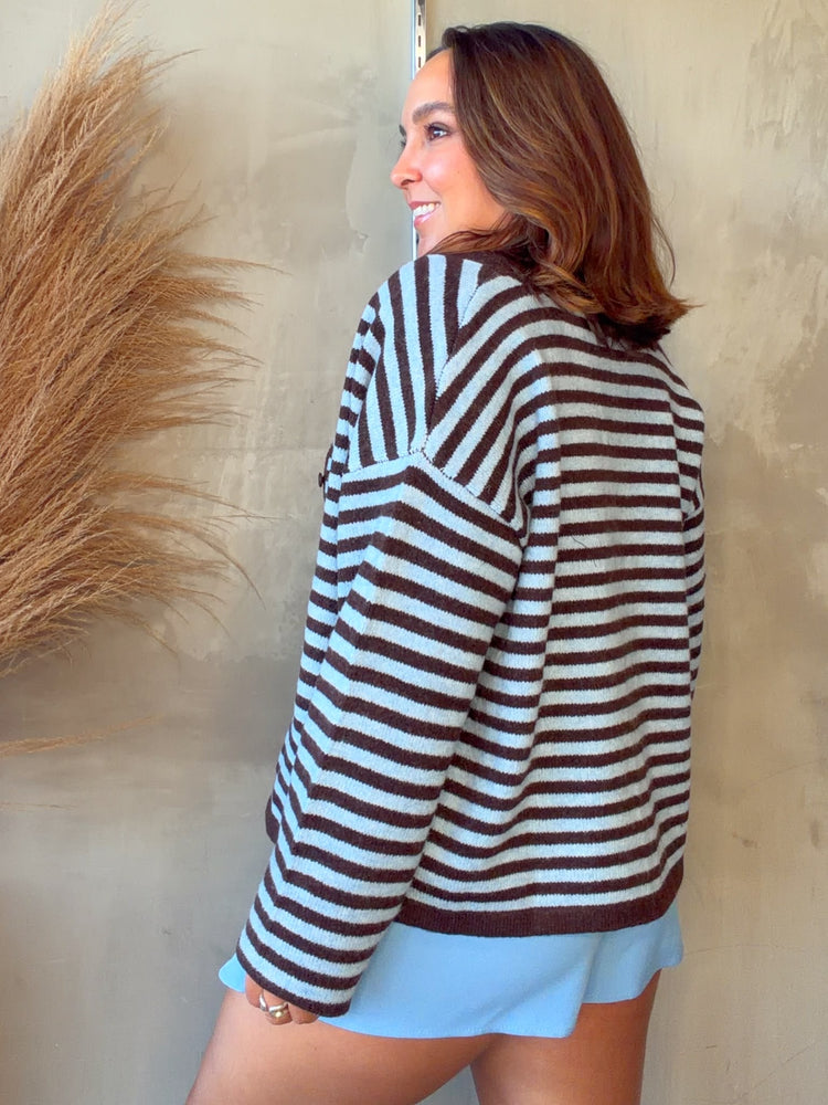 Cecil Blue Striped Sweater