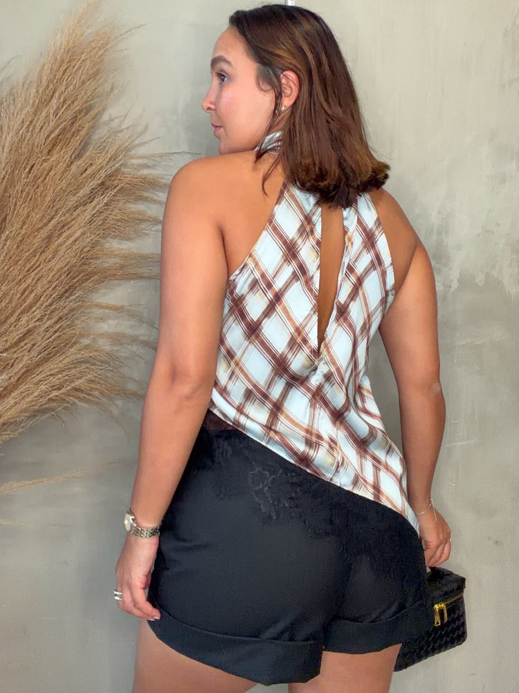Celeste Plaid Blouse