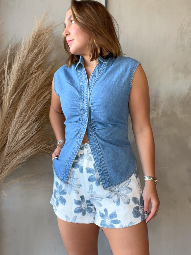 Victoria Denim Top