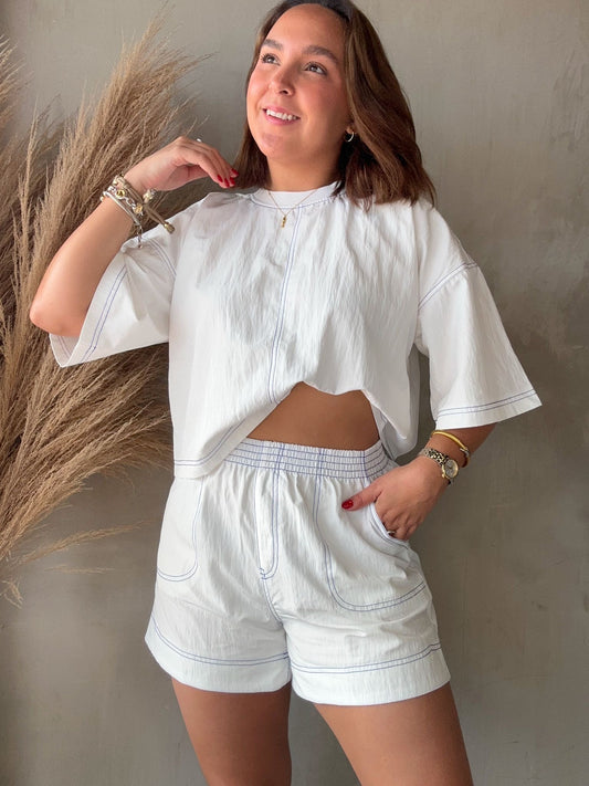 Fatima Stitch Detail Top