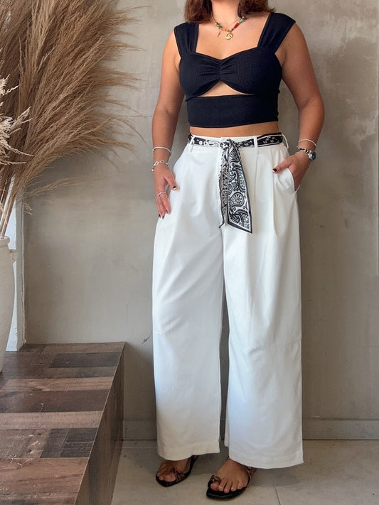 Aixa Bandana White Pant