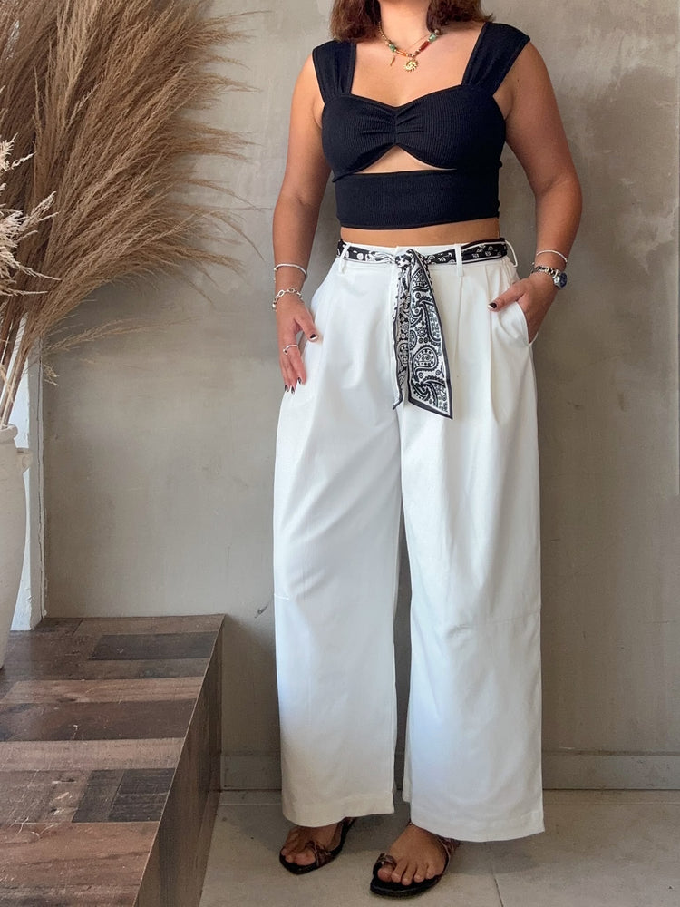 Aixa Bandana White Pant