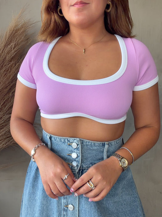 Kaia Lavander Basic Top