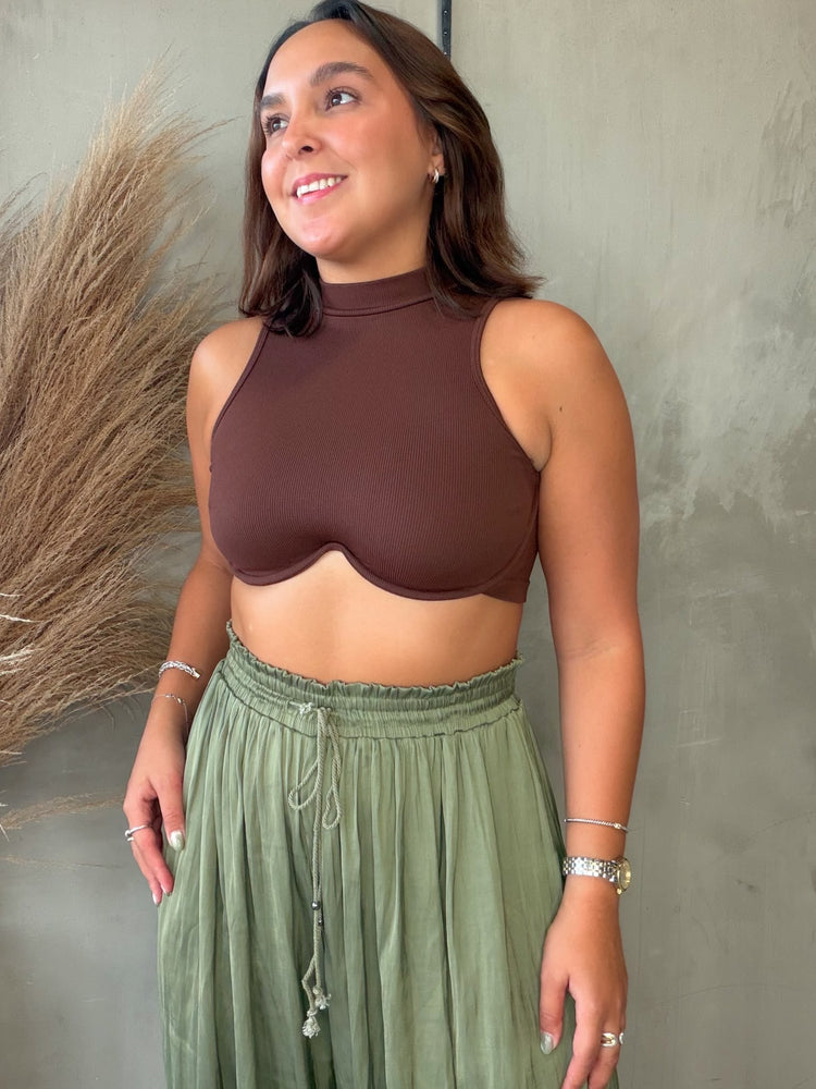 Gretchen Chocolate Crop Top