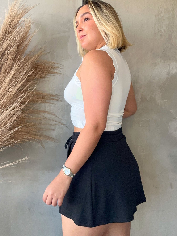 Karely Black Skort