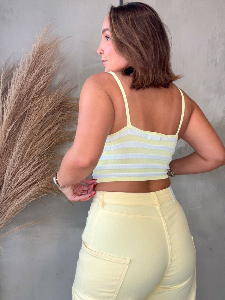 Shellsy Yellow Striped Top