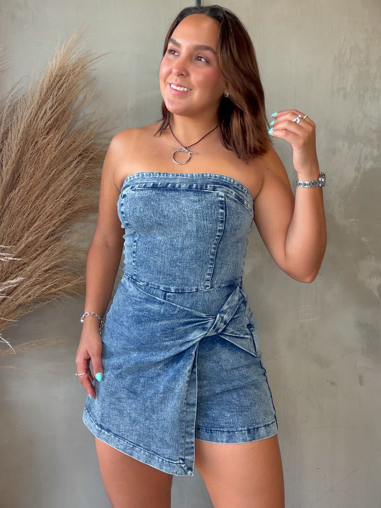 Belen Denim Romper