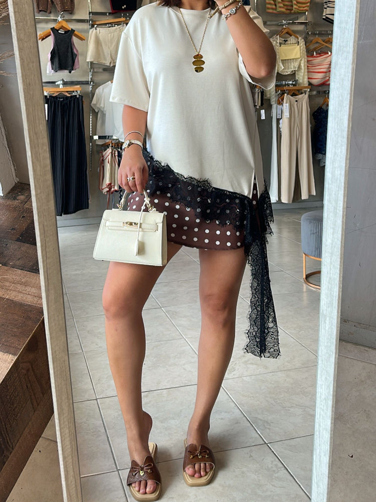Catalina Cream Lace Shirt