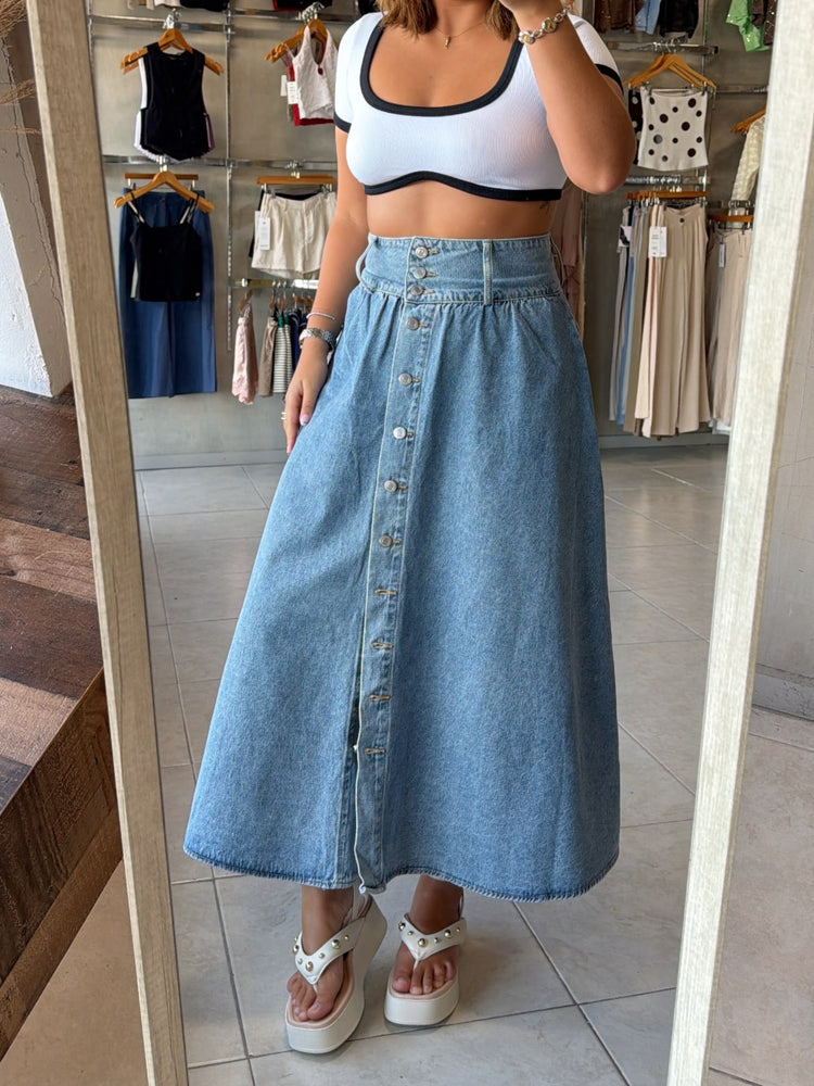Kaia White Basic Top