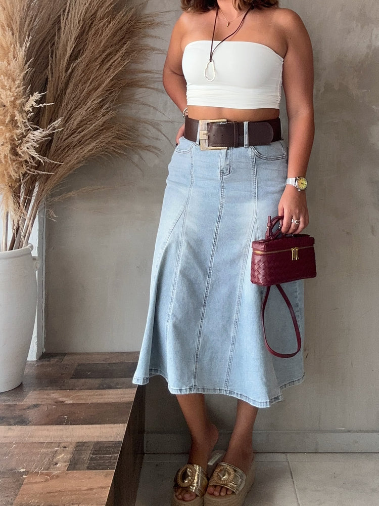 Faith Denim Skirt (includes belt)