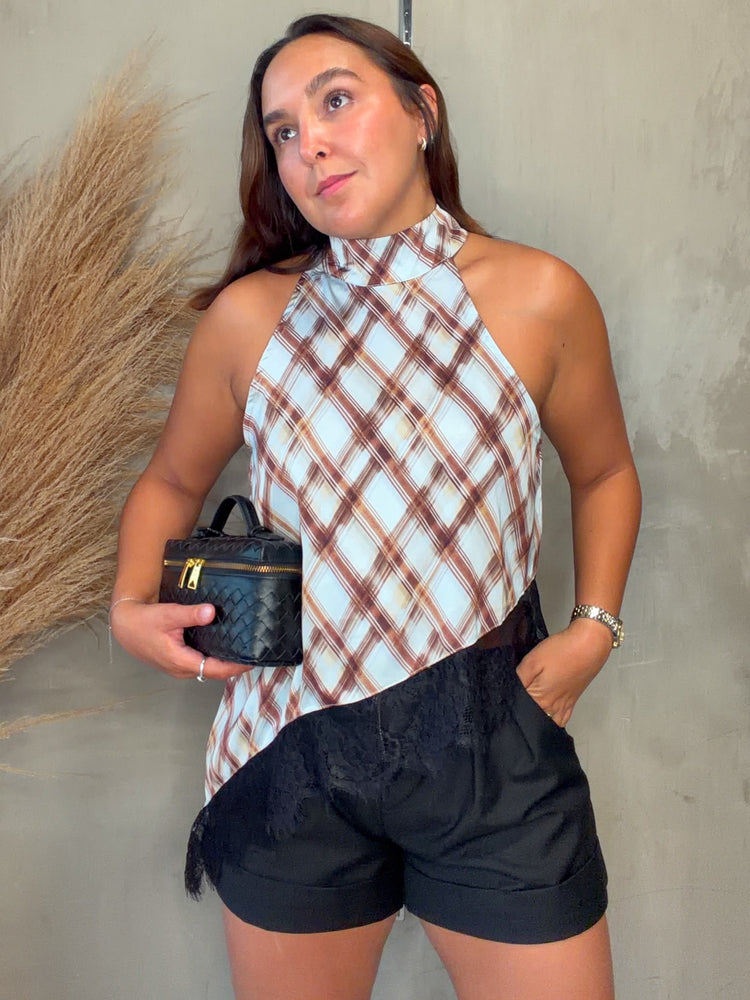 Celeste Plaid Blouse