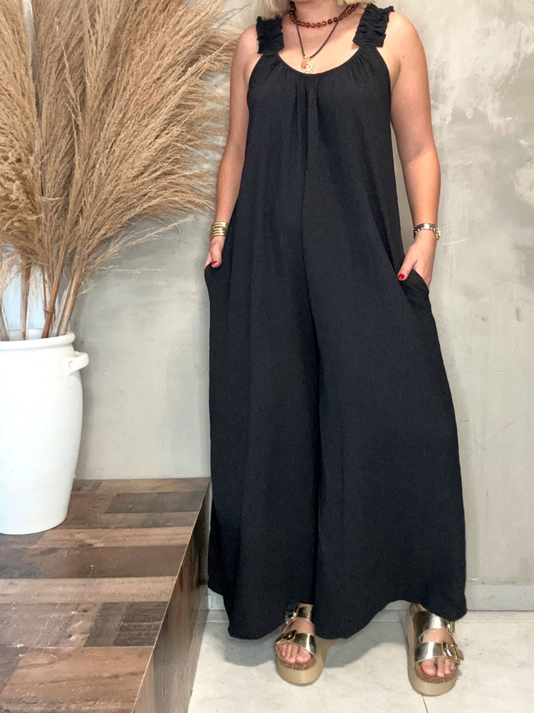 Onyx Ruffled Jumpsuit