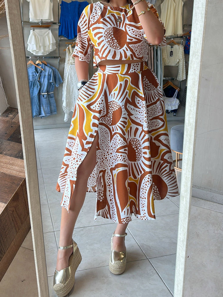 Sunset Top & Skirt Set