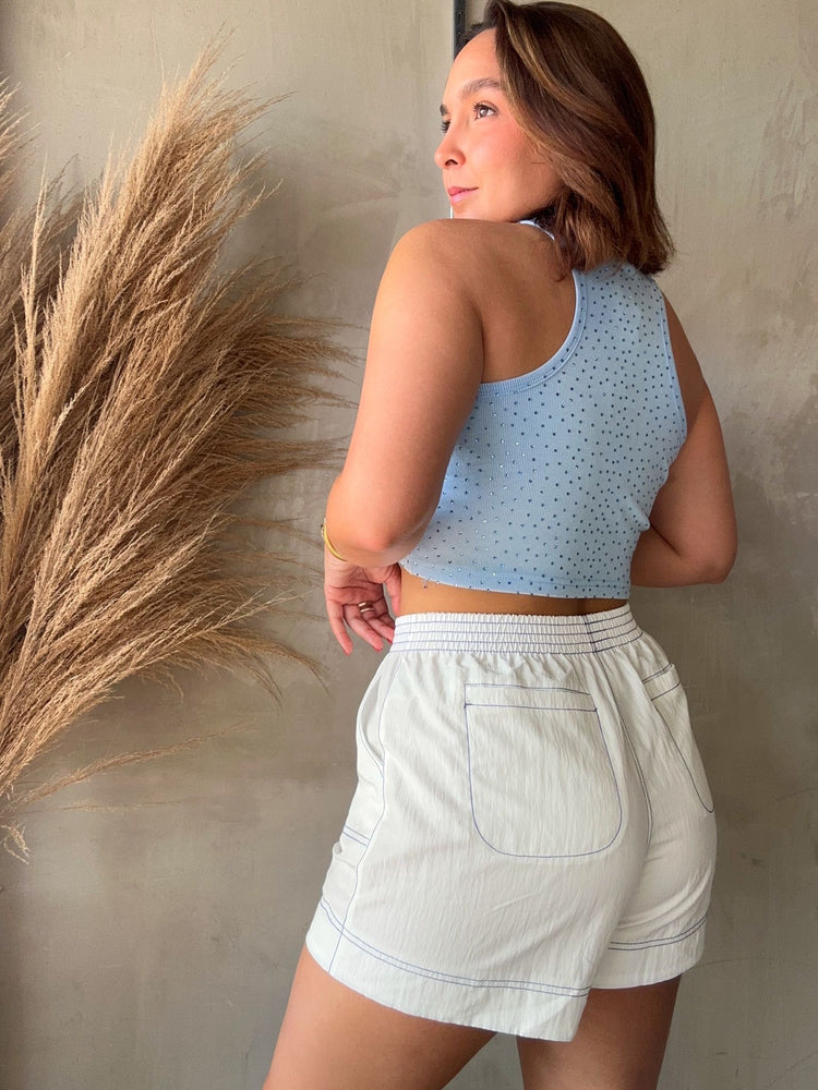 Fatima Stitched Detail Short
