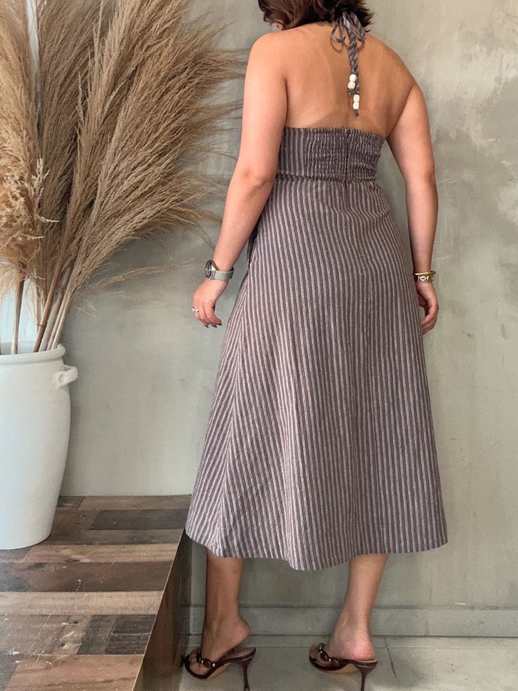 Vivi Latte Striped Dress