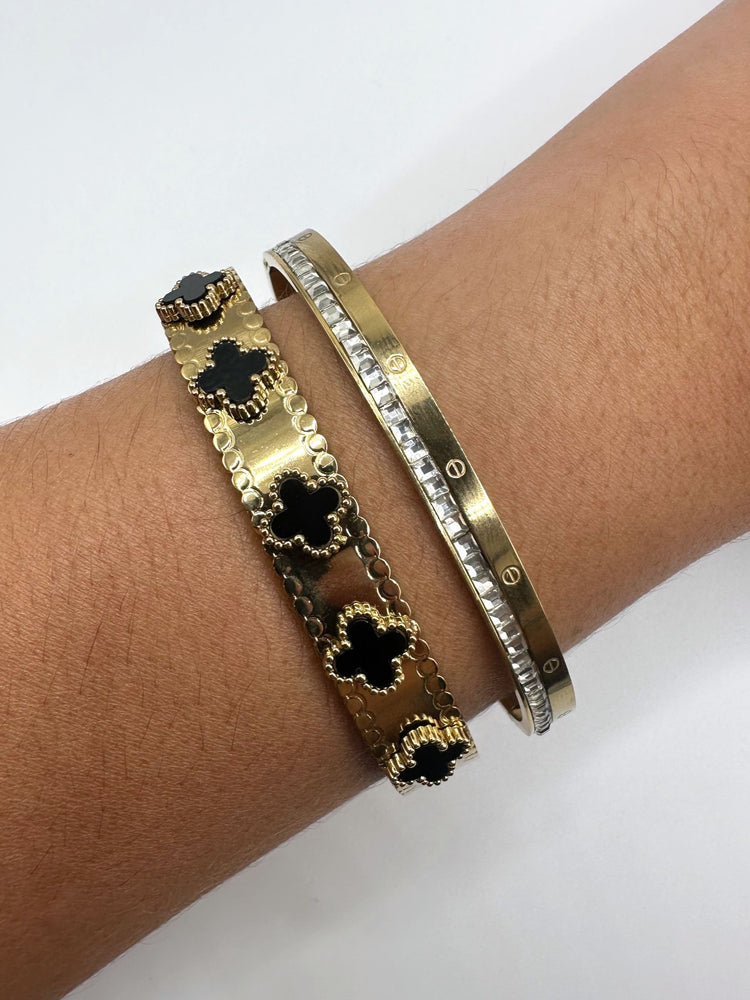 Rhinestone Steel Bracelet
