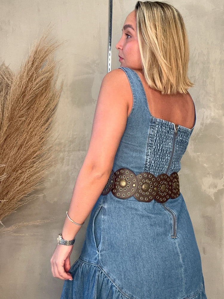 FINAL SALE - Inara Denim Dress (Belt included)