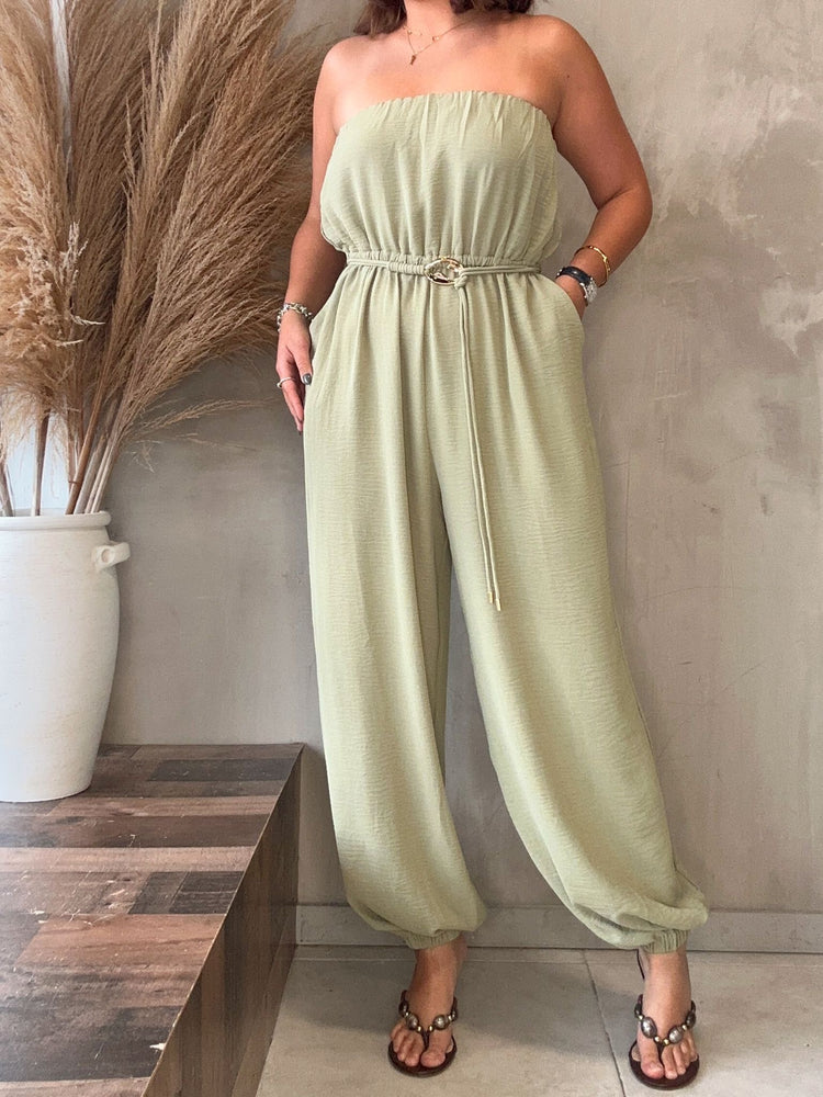 Addy Olive Jumpsuit