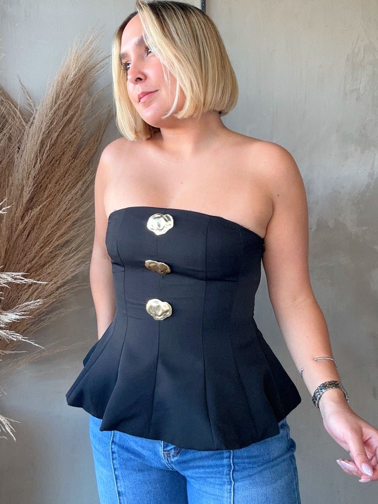 FINAL SALE - Lorena Black Tube Top