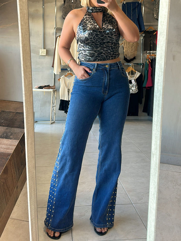 FINAL SALE - Lisa Studs Highwaistes Jean