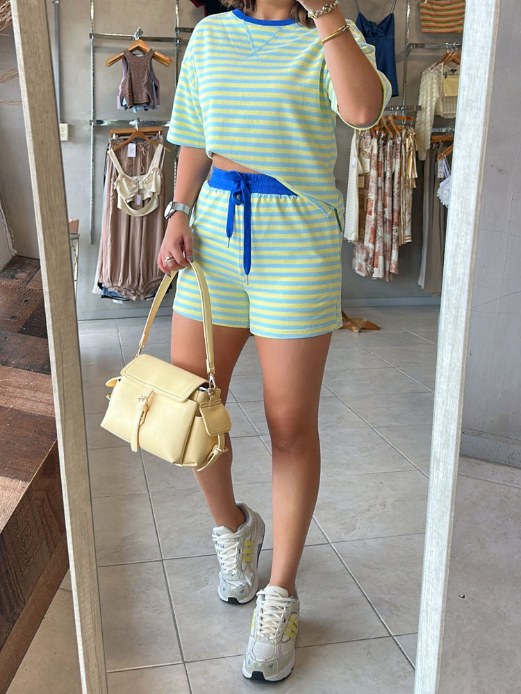 Eliana Blue Striped Set