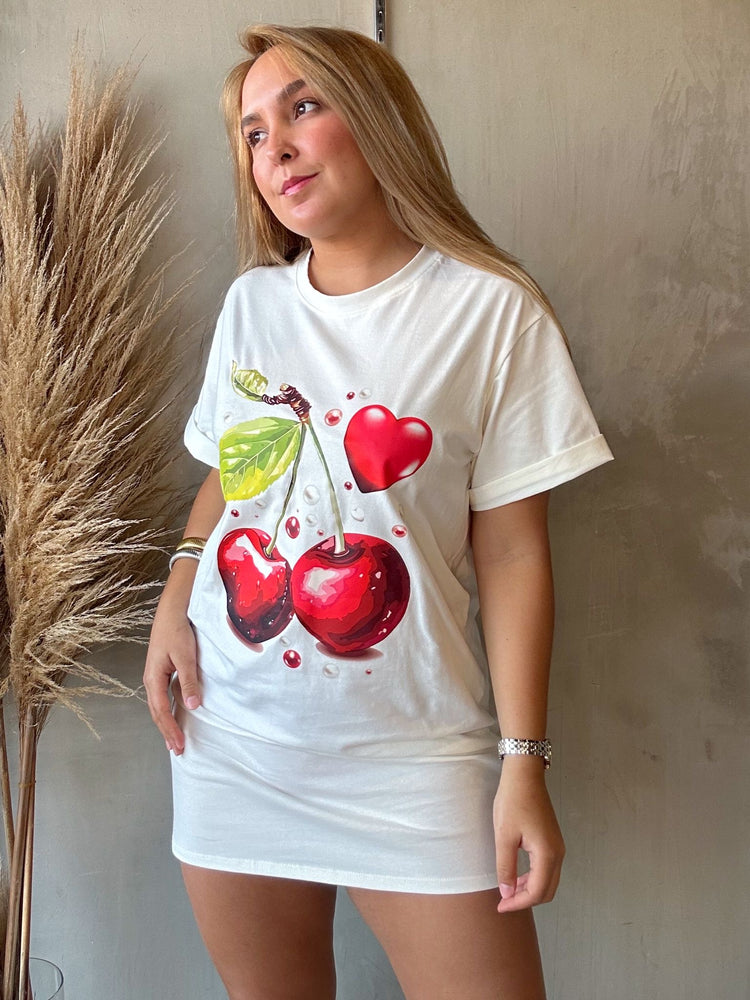 FINAL SALE - Cherry & Heart Dress