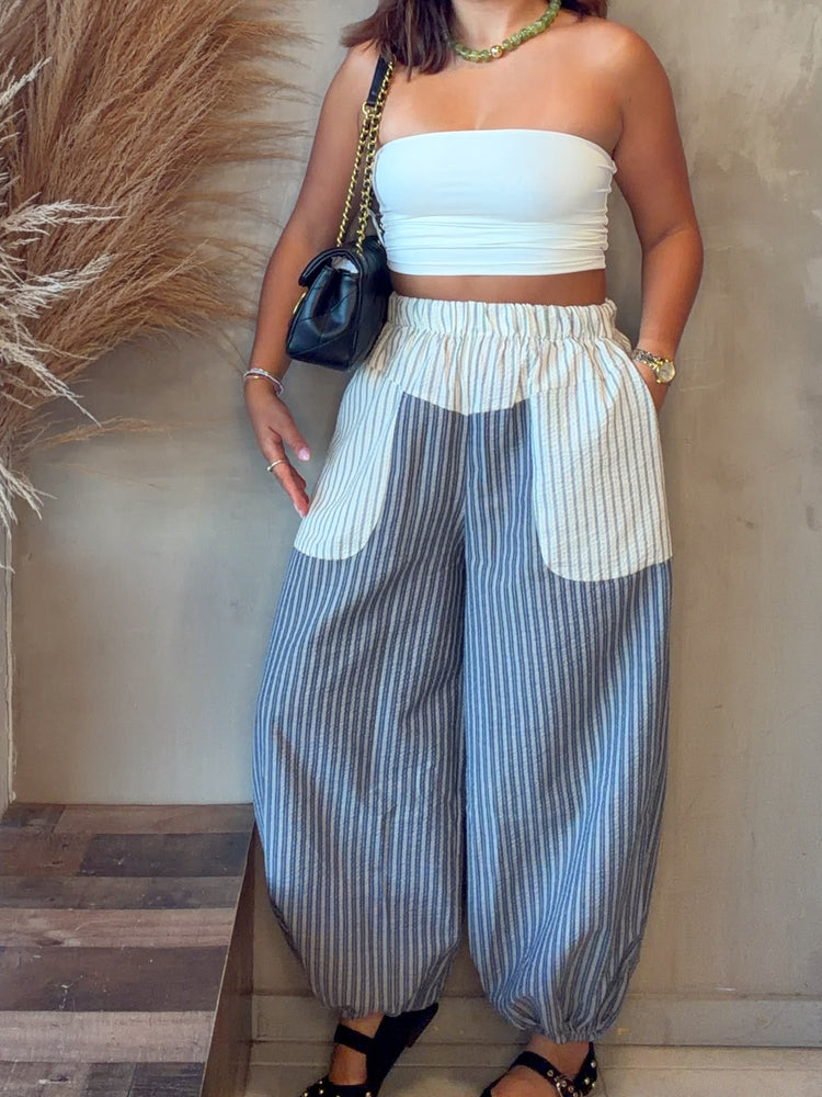 Kristine Striped Balloon Pant