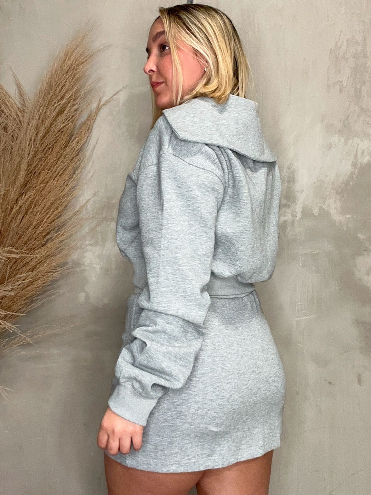 FINAL SALE - Delia Grey Sweater & Skort Set