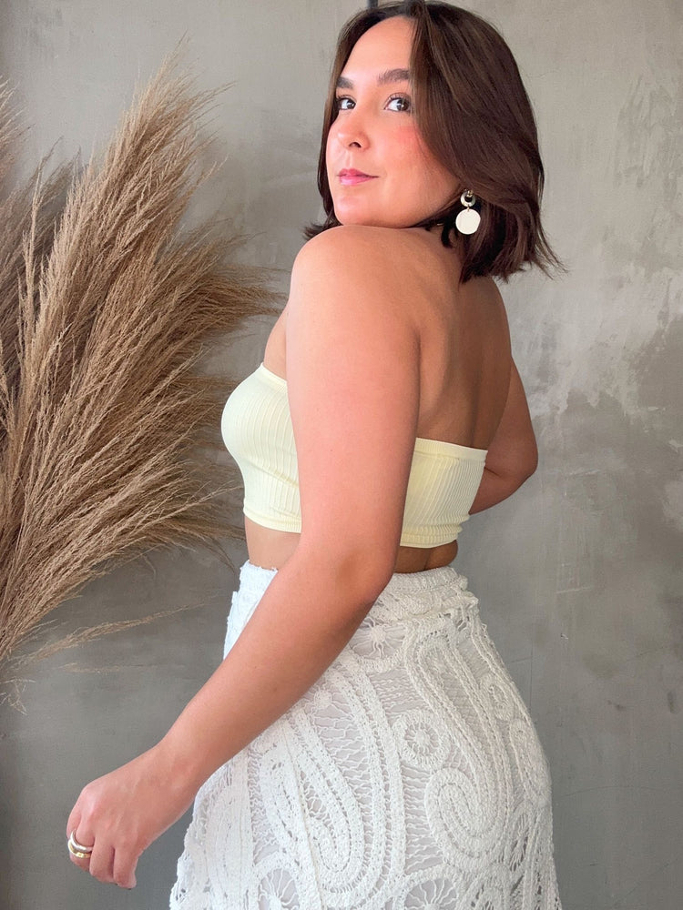 Kathia Light Yellow Tube Top