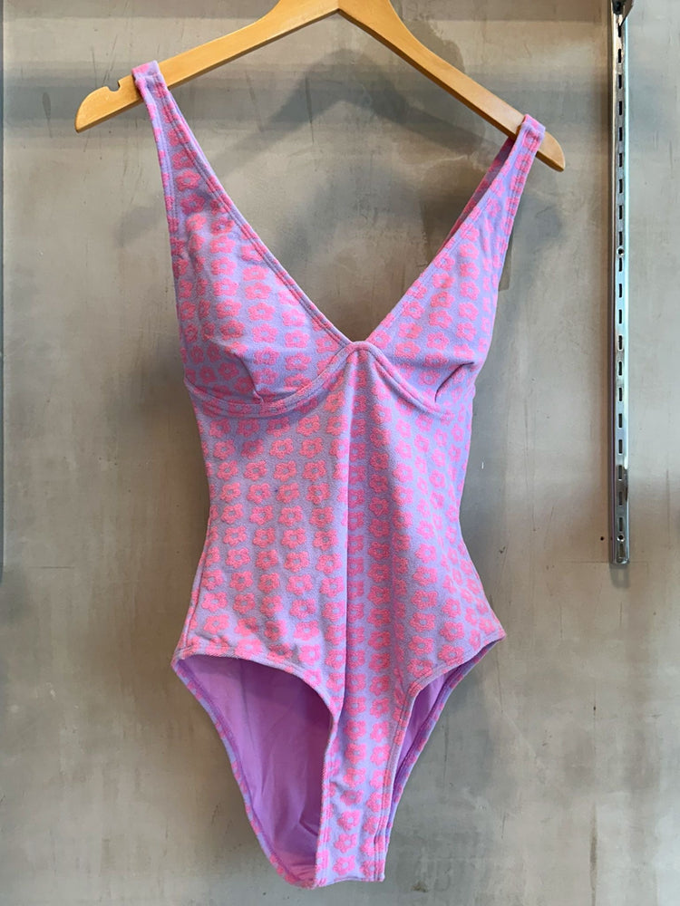 Lilac Floral One Piece Swimsuit