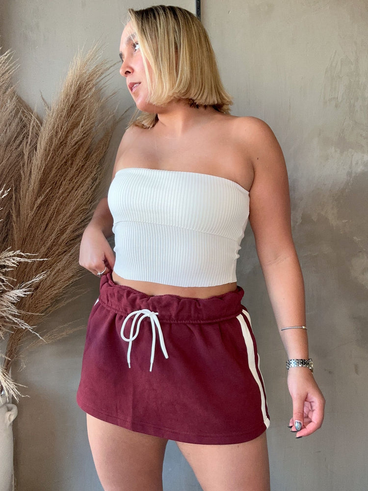 FINAL SALE - Burgundy Skort