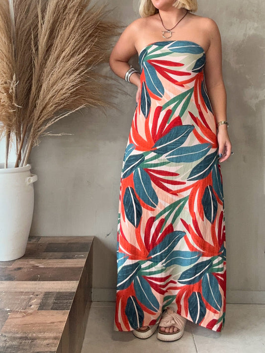 Becca Printed Tube Dress